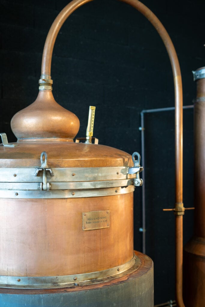 L'alambic de la distillerie Franc Tireur