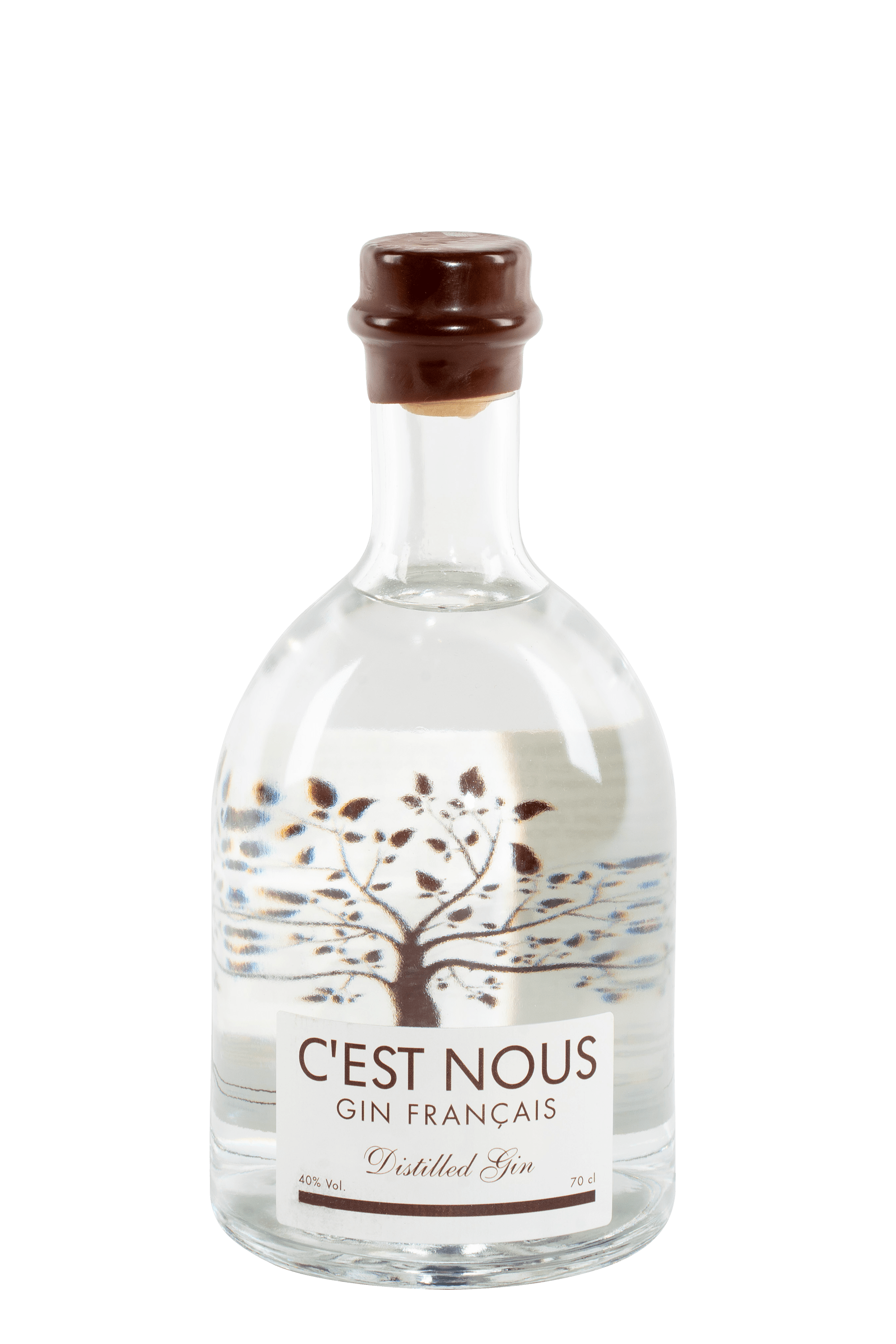 Bouteille de Gin Français de la distillerie C'est nous !
