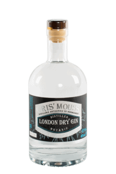 Bouteille de Gin Français London Dry de la distillerie Gris' mouss