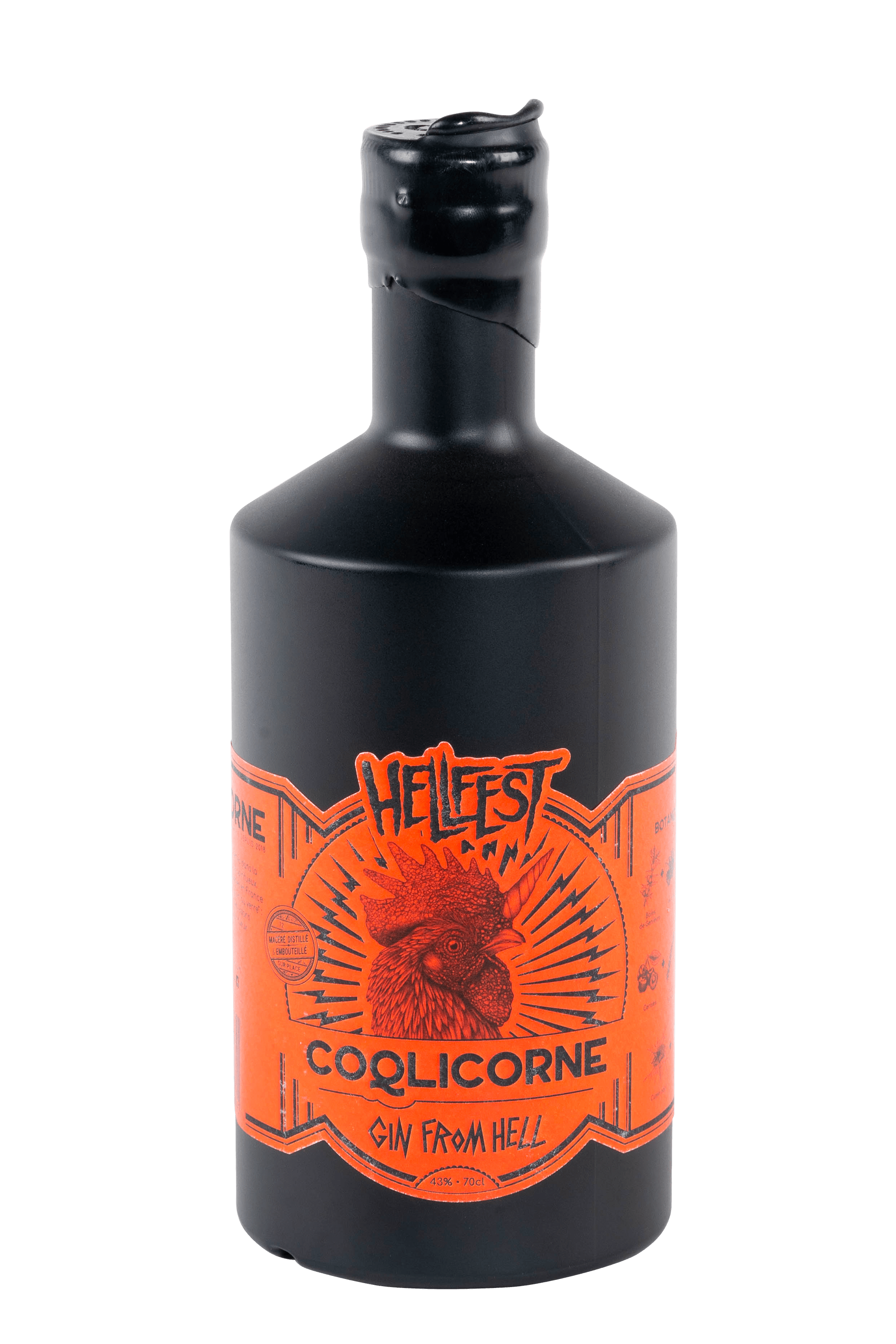 Bouteille de Gin from Hell du Hellfest distillerie coqlicorne