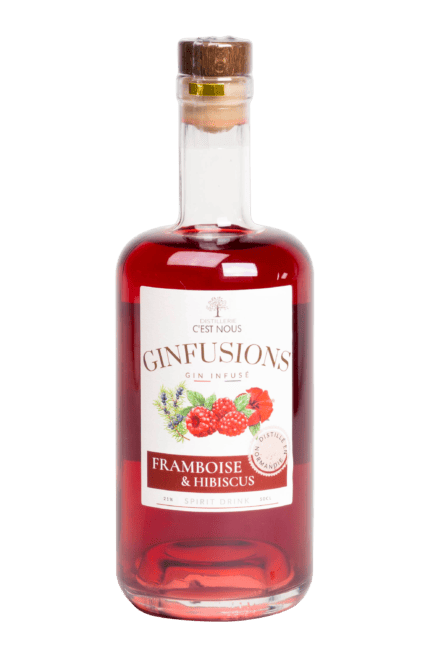 Bouteille de ginfusion framboise hibiscus